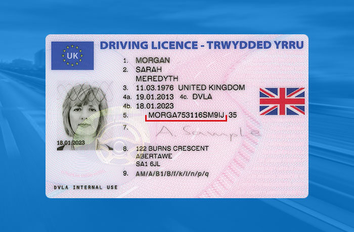 Registered UK driver's license