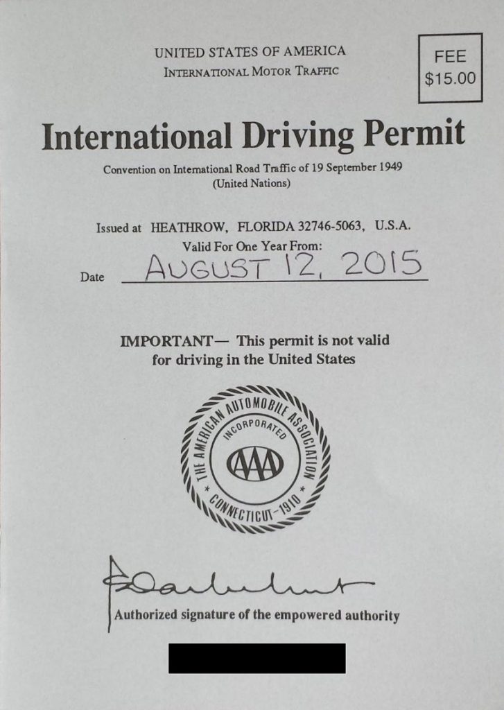 Buy an International driving permit (IDP)